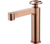 Imex Olimpo BDC033-1ORC grifo monomando lavabo latón acabado oro rosa cepillado
