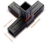 20MM X-L-T Shape Square Pipe Fitting 20X20 Pipe Angle Code Six Way Channel Plastic Pipe Fitting Plastic Angle Code