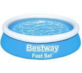 Bestway Piscina hinchable Fast Set redonda azul 183x51 cm