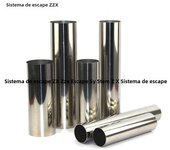 Car styling 1.2mm thick 38mm 51mm 63mm 76mm Exhaust pipe muffler tail pipe 304 stainless steel welding material 1pc