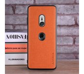 Textile Leather Case for Sony Xperia XZ3 soft TPU with back hard PC material protection cover