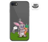 Tumundosmartphone Funda Gel Transparente para Iphone SE 2020 diseño Conejo Dibujos