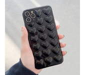 Candy Color Cartoon 3D Love Heart Phone Case for iPhone 14 12 13 11 15 Pro Max XS Max XR 7 MINI Soft Solid Silicone Back Cover