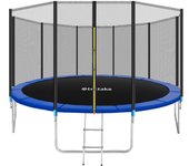 Tectake - Trampolín Garfunky con red de seguridad  Equipamiento deportivo estable  Tejido muy resistente de la superficie de salto  Bastidor de acero de estructura tubular