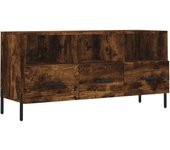 Mueble TV combinadoMueble de TV madera de ingeniería roble ahumado 102x36x50 cm