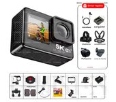 CERASTES Action Camera 5K 4K 60FPS WiFi Anti-shake Dual Screen 170° Wide Angle 30m Waterproof Sport Camera with Remote Control
