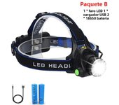 2*18650 USB Rechargeable Headlamp Motion Sensor Led Flashlight Lantern Waterproof Flashlight Fishing Camping Portable Headlight