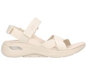 Sandalias Deportivas Mujer Skechers Go Walk Arch Fit Beige Ligeras-140808/NAT SKECHERS