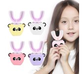 2-12 Years Old Smart 360 U Type Kids Sonic Electric Toothbrush Automatic Ultrasonic Teeth Brush Cartoon Pattern Children Brush