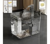 Cat Water Fountain Auto Filter Transparent Cat Drinker USB Anti-Dry Burning Recirculate Filtering Water Dispenser with Pump