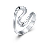 DOTEFFIL Curved Smooth Ring Silver Color For Women Man Brand Fashion Simple Wedding Engagement Party Jewelry