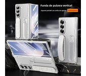 Wristband Holder Hinge Phone Case For Samsung Galaxy Z Fold 6 5 4 3 With Pen Slot & S Pen Screen Protector Film Protective Cover