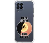 Funda Silicona Antigolpes para Samsung Galaxy M33 5G diseño Mujer Escalada Dibujos
