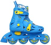 Patines en Línea Flying Eagle Apex Azul para Niños con Ruedas de 64mm/72mm, Guía de Resina Compuesto, Rodamientos Abec 7 y Freno Incluido
