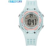 Synoke Digital Watches Lady Sports Luminous Multifunction Waterproof Chrono Wristwatch Outdoor Girls Fashion Student Watch