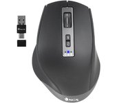 Ratón Ergonómico Inalámbrico NGS BLUR-RB/ Batería recargable/ Hasta 3200 DPI/ Negro