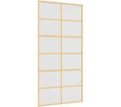 vidaXL Puerta Corredera Panel de Hogar Vidrio ESG Esmerilado y Aluminio Color Dorado y mate,  Dorado, y mas