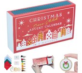 Christmas Cross Stitch Advent Calendar, Christmas Countdown Embroidery Kit, Christmas Cross Stitch Patterns for Beginners Lovers