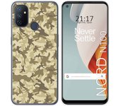 Tumundosmartphone Funda Gel Tpu para Oneplus Nord N100 diseño Sand Camuflaje Dibujos