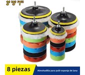 8Pcs Buffing Pad Set Thread 3/5/7inch Auto Car Repair Polishing pad Kit for Car Polisher+Drill Adaptor Power Tools accessories