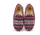 NORDIKA'S mod. 2000 zapatilla casa para mujer en lana natural, sin cordones