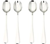 WAI 2 MARKET - Set de Cubiertos para Ensalada de Acero Inoxidable 18/0 – Juego de 4, 8 y 24 Piezas, Diseño Moderno con Punta Redonda, 21x5cm, Ideal para Uso Diario, Fiestas y Eventos – Duraderos, Elegantes y Apto para Lavavajillas