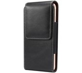 DFV mobile - Nuevo Diseño de Funda Vertical de Piel con pasador de Cinturon para MARA PHONES X (2020) - Negra