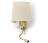 Aplique de Pared Novolux Lighting FIRENZE Oro Mate - Uso Interior - E27 60W - Lector LED SMD 3W
