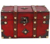 Retro Treasure Chest Vintage Wooden Storage Box Antique Style Jewelry Organizer for Jewelry Box Trinket Box Small
