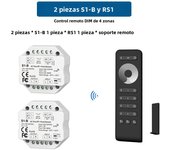 S1-B LED Triac Dimmer  AC 230V 110V 220V 2.4G RF RS1 4 Zone Touch Remote  Dimming Push Switch for Dimmable LED Bulb Light Lamp