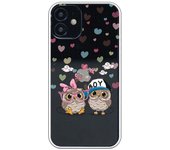 Funda compatible con iPhone 12 Mini - Pareja Buhos