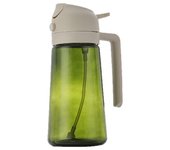 Rociador de aceite de cocina, botella de aceite, rociador para verter, olla de aceite de vidrio dos en uno de doble propósito, freidora de aire, barbacoa, botella rociadora de aceite de barbacoa
