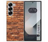 Tumundosmartphone Funda Carcasa Dura para Samsung Galaxy Z Fold 6 5G diseño Ladrillo 04 Dibujos