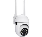 Cámara Vigilancia WiFi Exterior 360°, Cámara IP Vigilancia de Seguridad, AI Detección de Humana, Seguimiento Automático, Sirena, Visión Nocturna Color, Audio Bidireccional