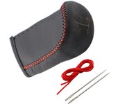 Leather Car AT MT Gear Head Shift Knob Cover Gear Collars for Mitsubishi Outlander Lancer Evolution Pajero ASX Accessories