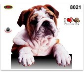 Stickers Puppy Bulldog Stickers 14x16 cm