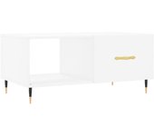 vidaXL Mesa de centro madera contrachapada 90x50x40 cm Blanco, Negro, Blanco brillante Mesita de Salón o Comedor o Auxiliar Mesa de Café Meuble Salón