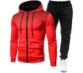 Pantalones de manga larga de otoño e invierno, chaqueta de otoño e invierno, traje con capucha de moda informal para hombre