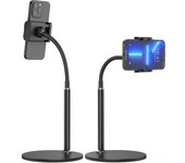 Soporte de escritorio flexible y ajustable de 360 ° para teléfono con base Estable, compatible con iPhone 14, 13, 12, 11 Pro, Xs Max, XR, X, 8, 7, 6, 6S Plus y Samsung S22 y S21 (3,5 "-6,5")