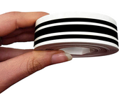 Trim Stripes Etiqueta engomada del coche Rayas 3 alambre, Negro, 16 mm x 10 Mt