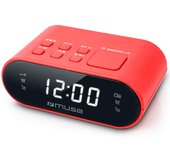 MUSE M-10 ROJO RADIO DESPERTADOR FM CON ALTAVOZ INTEGRADO