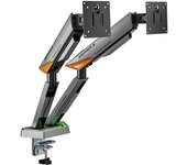Soporte de mesa gaming para monitor aisens dt38tsrrgb-349/ giratorio/ inclinable/ hasta 16kg/ con iluminación rgb