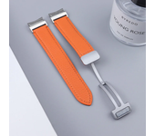 No Gaps Leather Band for Samsuang Galaxy Watch 6 5 4 /5pro 40 44mm Magnetic Buckle Strap for Galaxy Watch 6 4 Classic 43mm 47mm