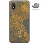 Tumundosmartphone Funda Gel Transparente para Alcatel 1B 2020 diseño Hojas Dibujos