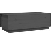 vidaXL Mesa de centro de madera maciza de pino 100x50x35 cm Natural, Blanco, Gris Mesita de Salón o Comedor o Auxiliar Mesa de Café Meuble Salón