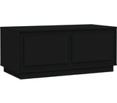 vidaXL Mesa de centro madera contrachapada 102x50x44 cm Blanco, Negro, Blanco brillante Mesita de Salón o Comedor o Auxiliar Mesa de Café Meuble Salón
