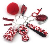 Personal Safety Keychain Alarm Full Set For Women, Safety Keychain Set With Personal AlarmProtective Keychain Accessories Tools