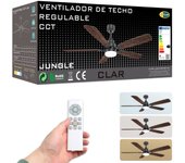 CLAR - Ventilador de Techo con Luz LED, Motor DC Eficiente y Silencioso