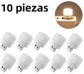 1/10Pcs Mini USB Night Light Warm White Eye Protection Book Reading Light USB Plug Computer Mobile Power Charging LED Night Lamp