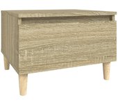 vidaXL Mesa auxiliar de madera contrachapada 50x46x35 cm Blanco, Negro, Blanco brillante Mesa de sofá Mesa de Entrada para Salón Consola de Entrada Mueble Recibidor Mesita Mesa auxiliar Salon